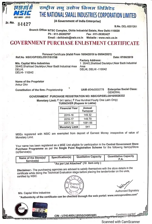 Certificate 1